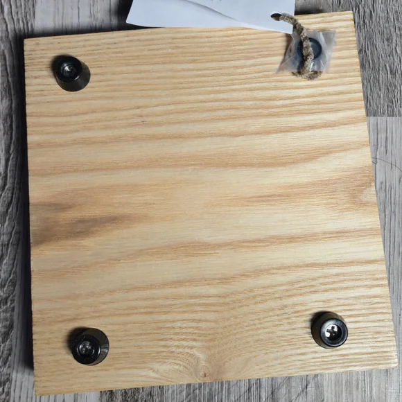 Boutique Artisan Trivet Live Edge Cherry Wood BC Mountain Sheep Engraved Cabin - Picture 4 of 8